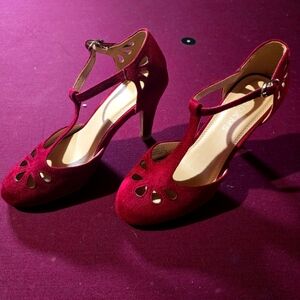 Burgundy High Heels